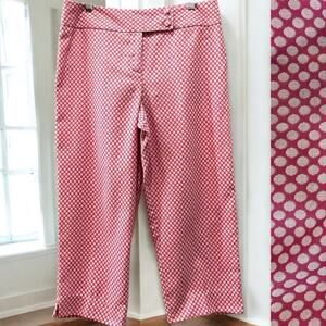 NEW Ann Taylor Loft Retro Preppy Polka Dot Straight Leg Pedal Pusher Capri Pants